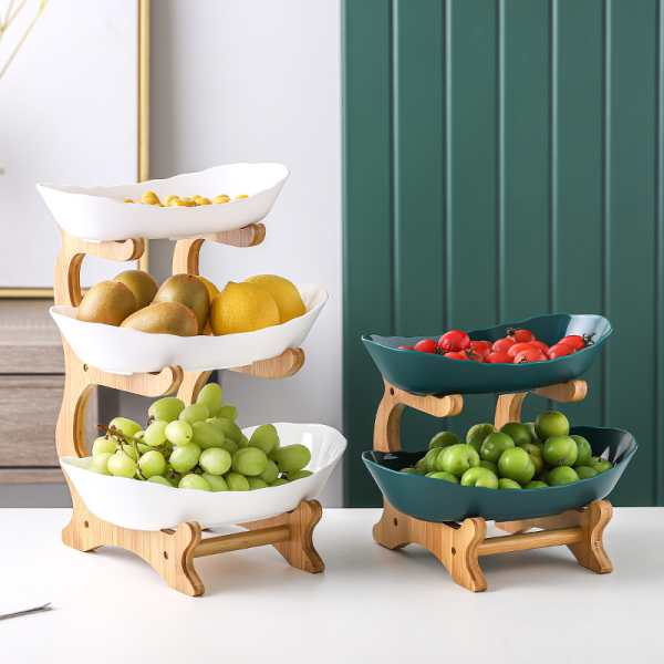 Wooden Partitioned Platter - 2 layers Small and Medium sizes
