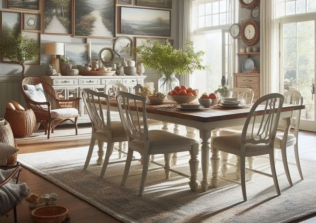 Pottery Barn dining room tables and chairs
